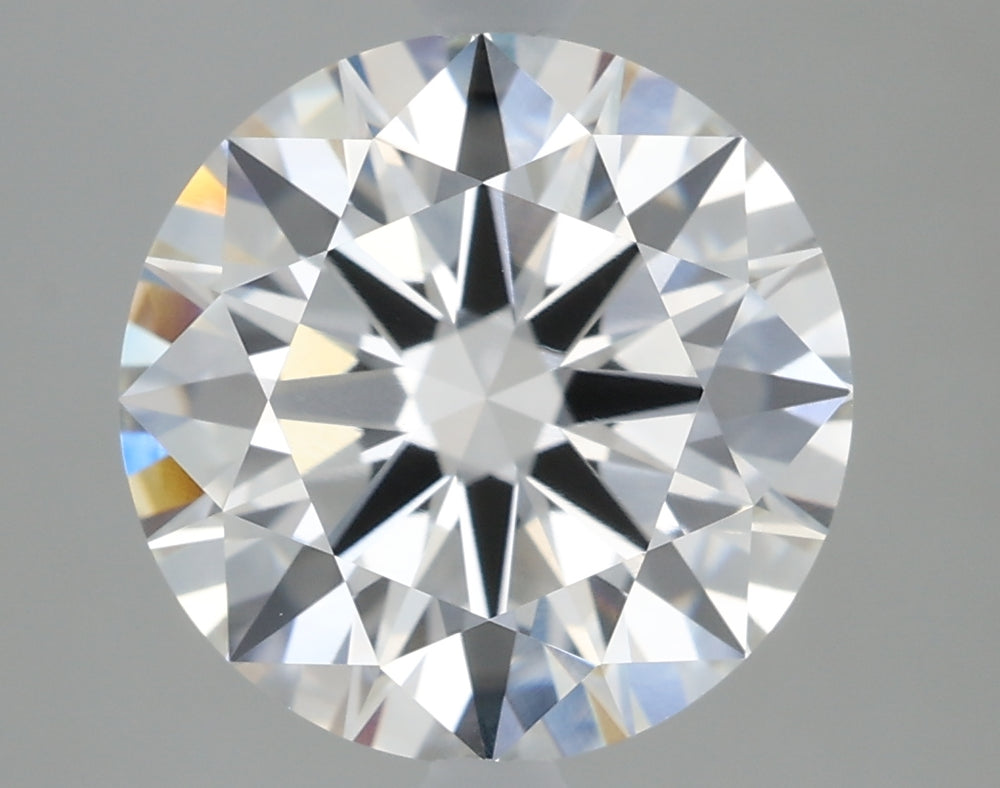 2.4 Carat Round Lab Diamond with  Cut Diamond in 14KT  view 1
