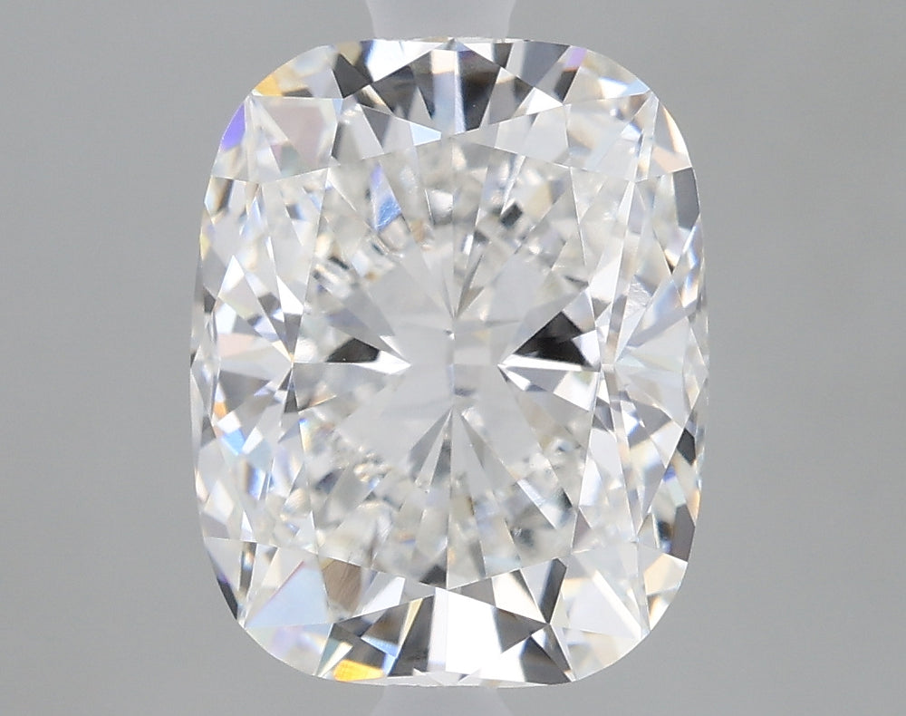 2.61 Carat Cushion Lab Diamond with  Cut Diamond in 14KT  view 1
