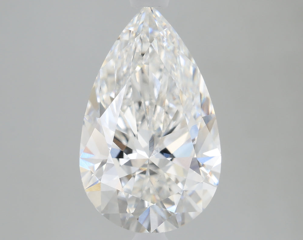 2.56 Carat Pear Lab Diamond with  Cut Diamond in 14KT  view 1
