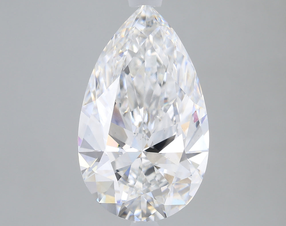 2.8 Carat Pear Lab Diamond with  Cut Diamond in 14KT  view 1
