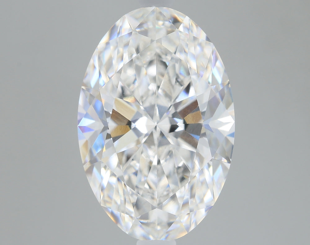 3.13 Carat Oval Lab Diamond with  Cut Diamond in 14KT  view 1

