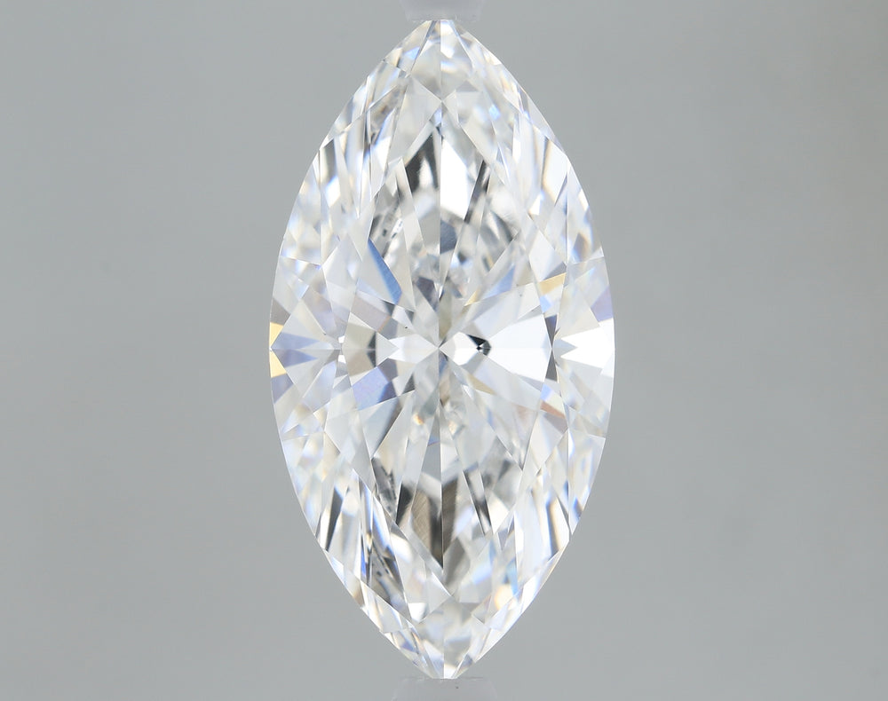 2.92 Carat Marquise Lab Diamond with  Cut Diamond in 14KT  view 1
