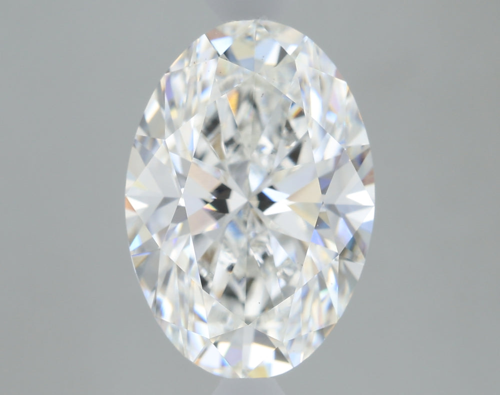 2.5 Carat Oval Lab Diamond with  Cut Diamond in 14KT  view 1
