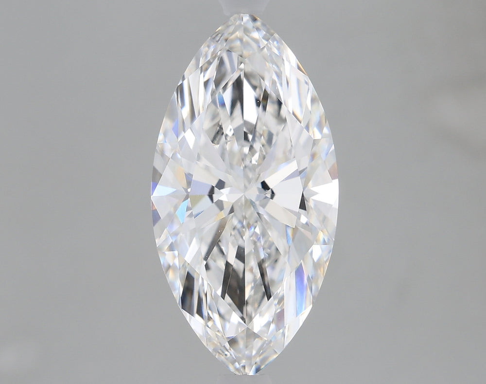 2.9 Carat Marquise Lab Diamond with  Cut Diamond in 14KT  view 1
