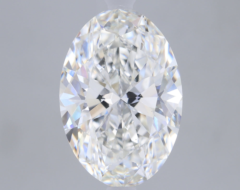 3.02 Carat Oval Lab Diamond with  Cut Diamond in 14KT  view 1
