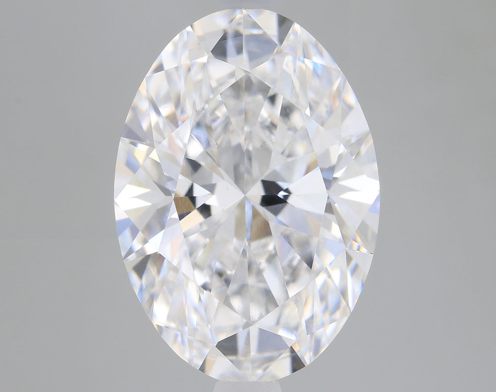 3.15 Carat Oval Lab Diamond with  Cut Diamond in 14KT  view 1
