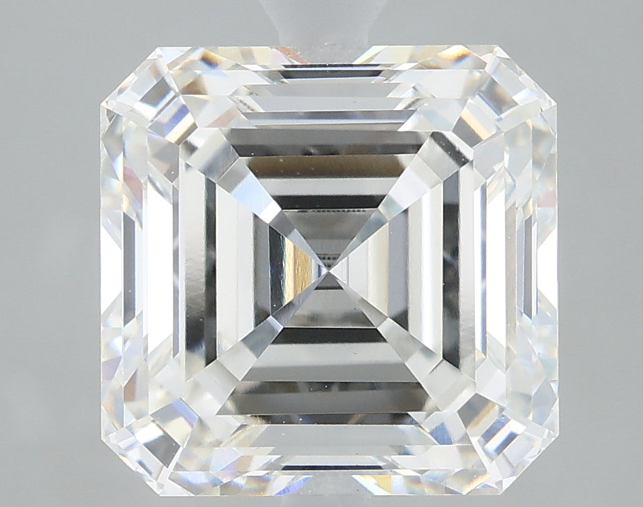 3.02 Carat Asscher Lab Diamond with  Cut Diamond in 14KT  view 1
