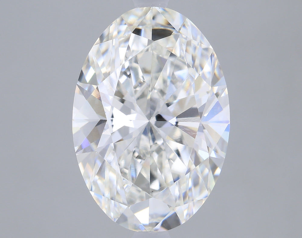 2.4 Carat Oval Lab Diamond with  Cut Diamond in 14KT  view 1
