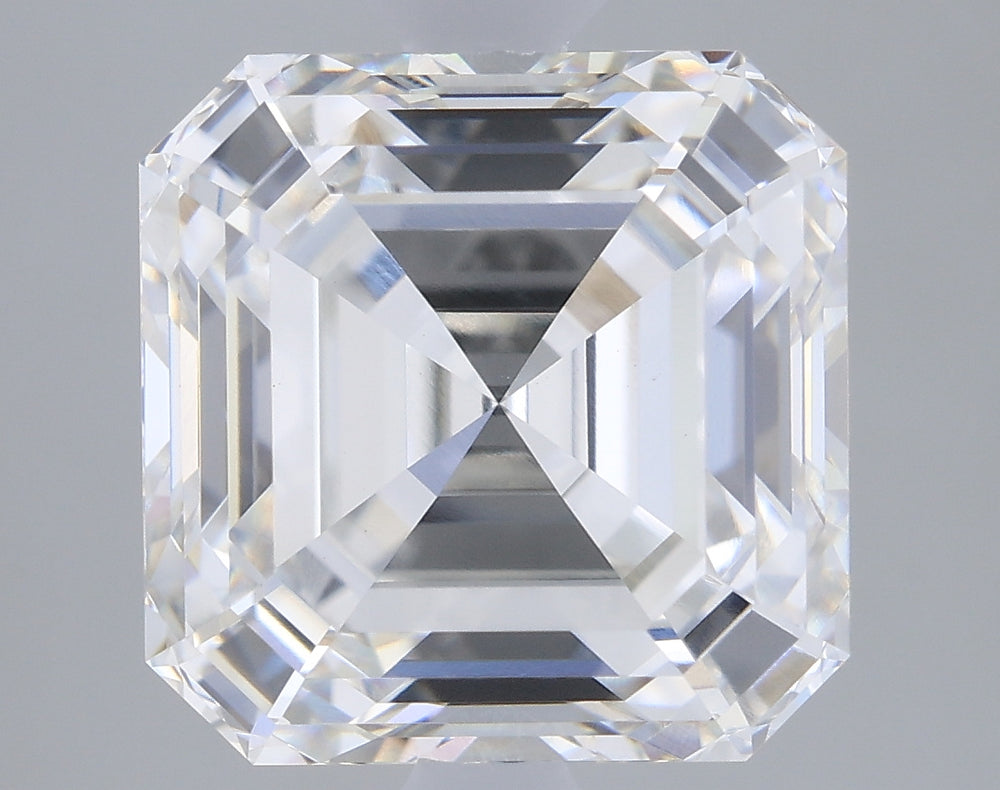 2.53 Carat Asscher Lab Diamond with  Cut Diamond in 14KT  view 1
