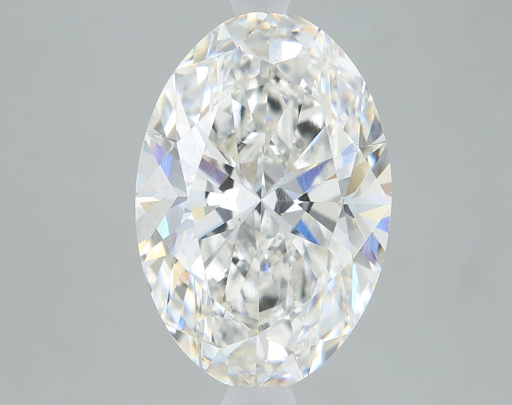 2.5 Carat Oval Lab Diamond with  Cut Diamond in 14KT  view 1
