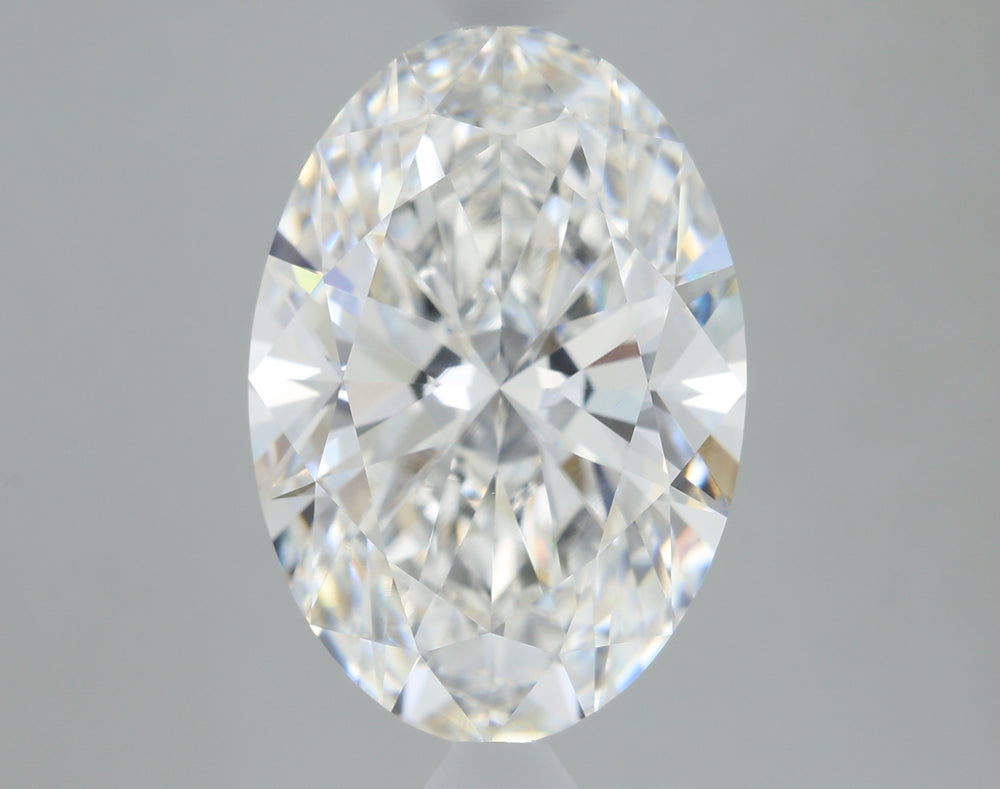 3.09 Carat Oval Lab Diamond with  Cut Diamond in 14KT  view 1
