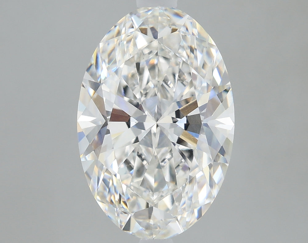 2.9 Carat Oval Lab Diamond with  Cut Diamond in 14KT  view 1
