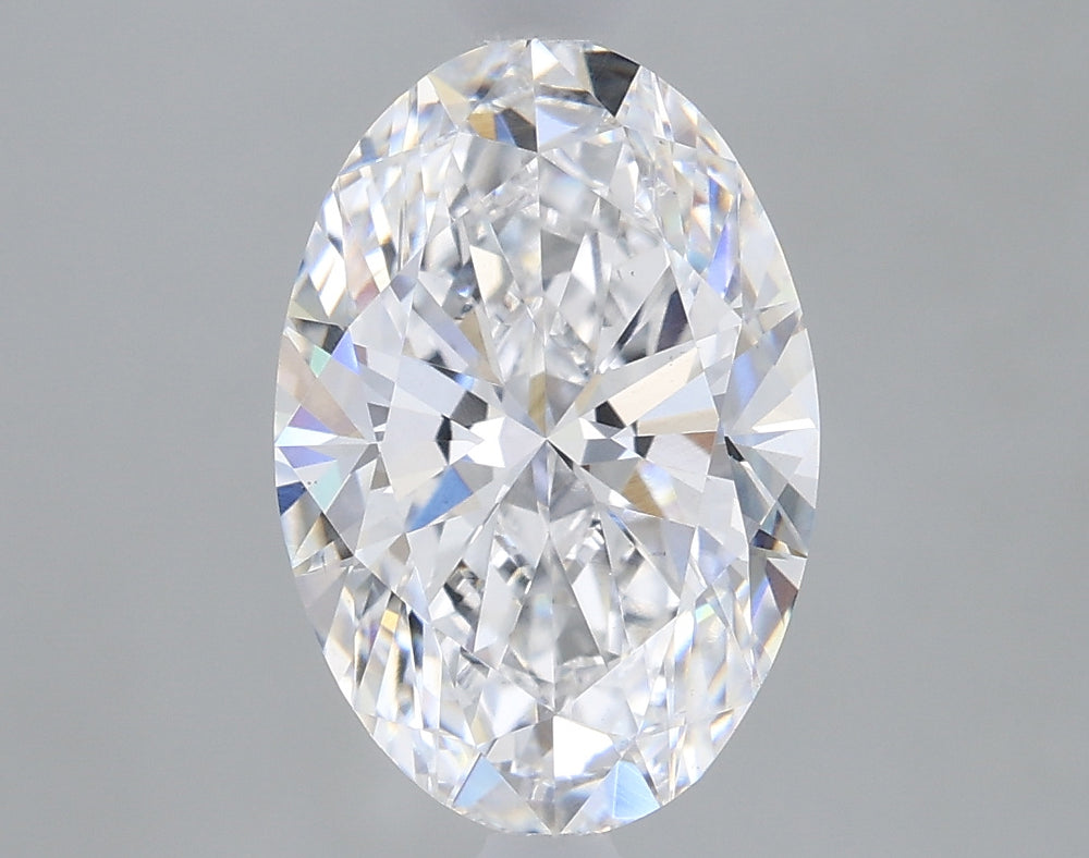1.9 Carat Oval Lab Diamond with  Cut Diamond in 14KT  view 1
