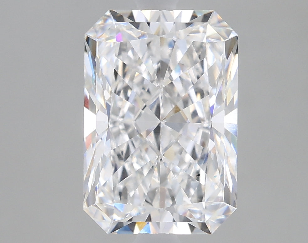 2.1 Carat Radiant Lab Diamond with  Cut Diamond in 14KT  view 1
