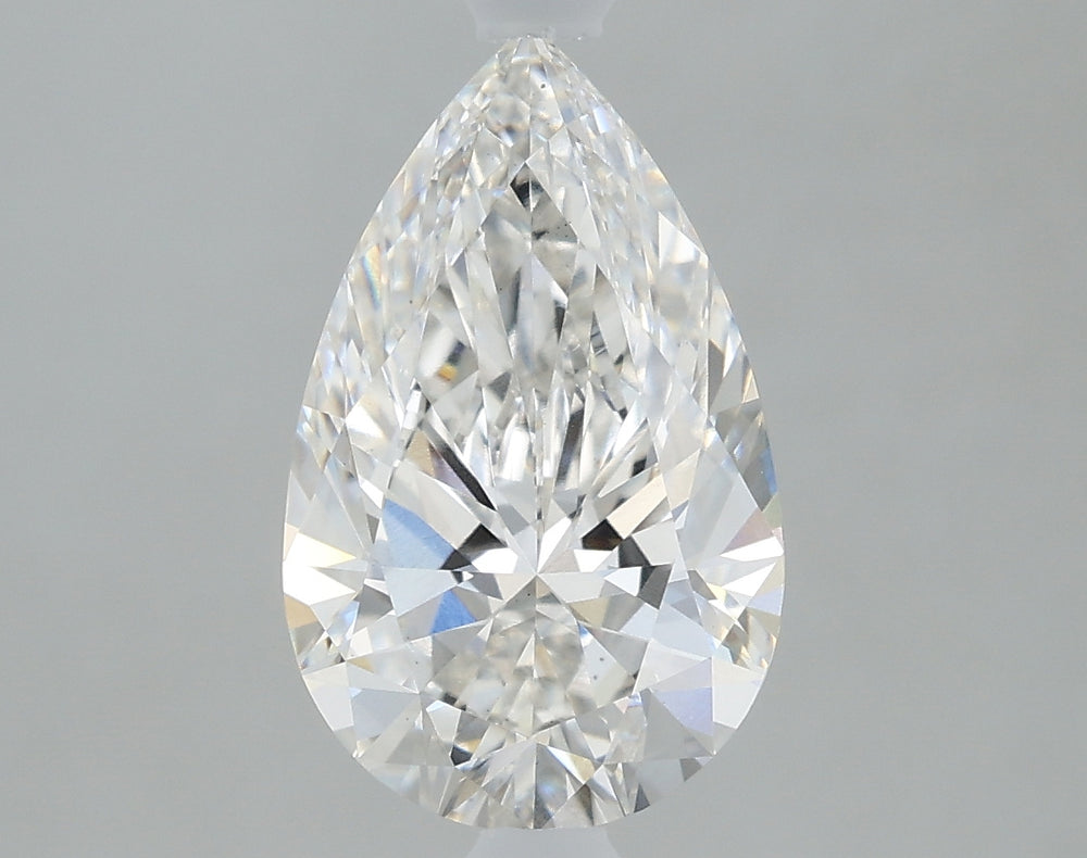 1.61 Carat Pear Lab Diamond with  Cut Diamond in 14KT  view 1
