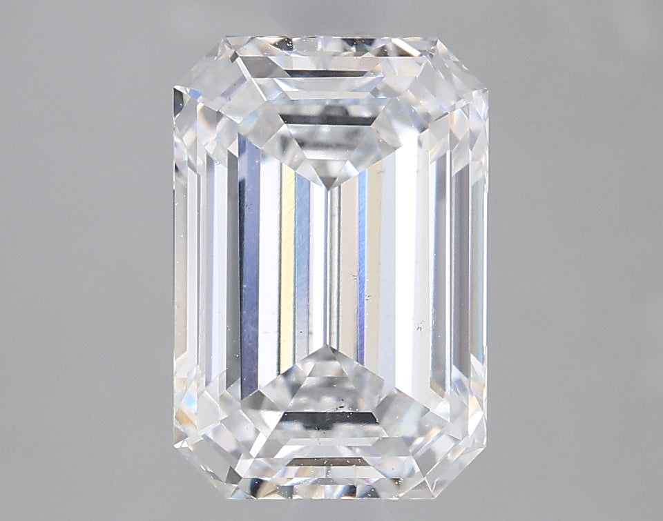 1.9 Carat Emerald Lab Diamond with  Cut Diamond in 14KT  view 1
