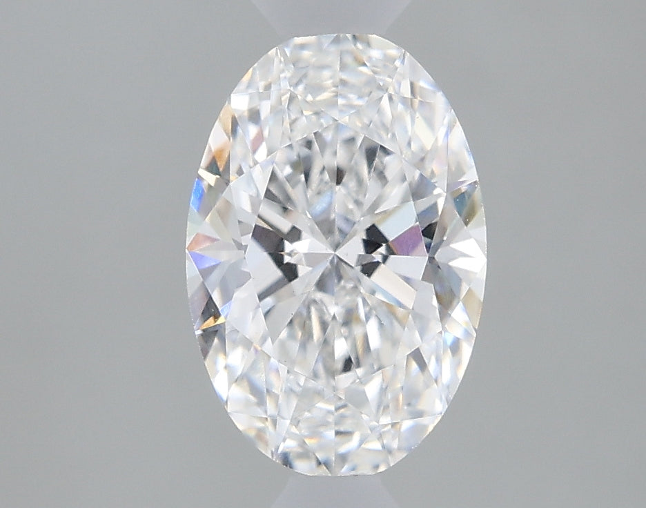 1.05 Carat Oval Lab Diamond with  Cut Diamond in 14KT  view 1

