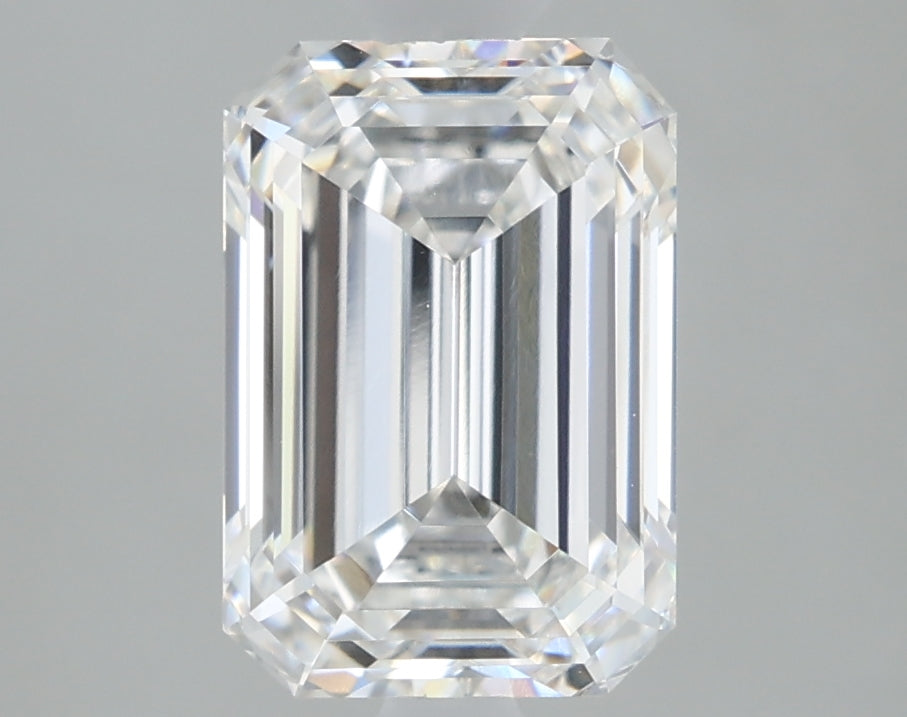1.8 Carat Emerald Lab Diamond with  Cut Diamond in 14KT  view 1
