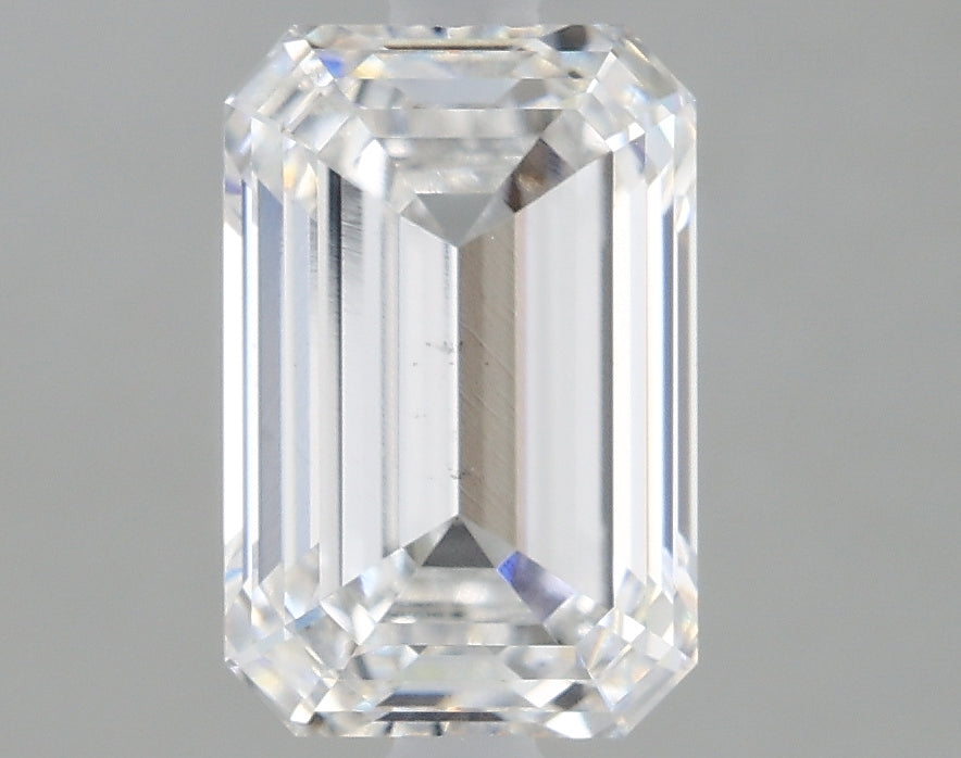 1.8 Carat Emerald Lab Diamond with  Cut Diamond in 14KT  view 1
