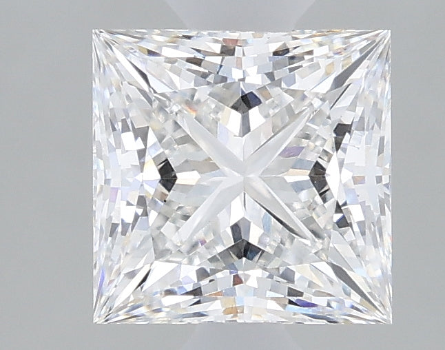 1.05 Carat Princess Lab Diamond with  Cut Diamond in 14KT  view 1
