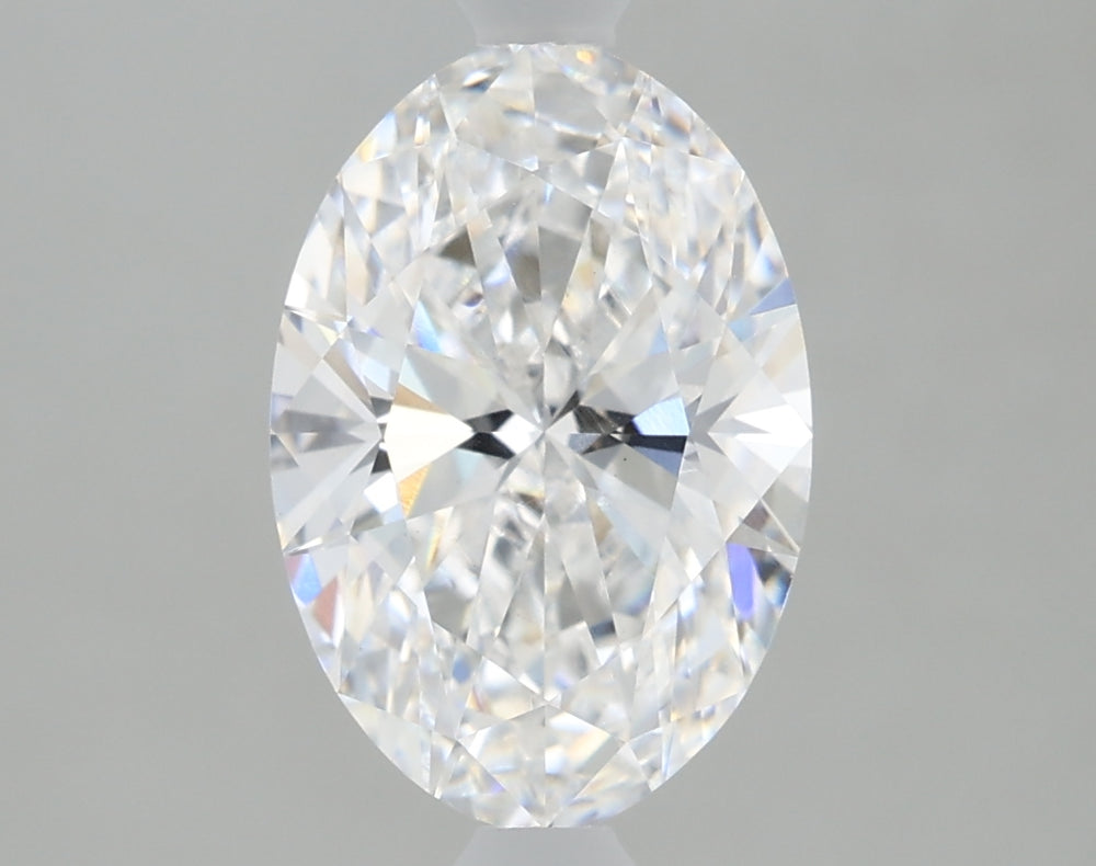 1.55 Carat Oval Lab Diamond with  Cut Diamond in 14KT  view 1
