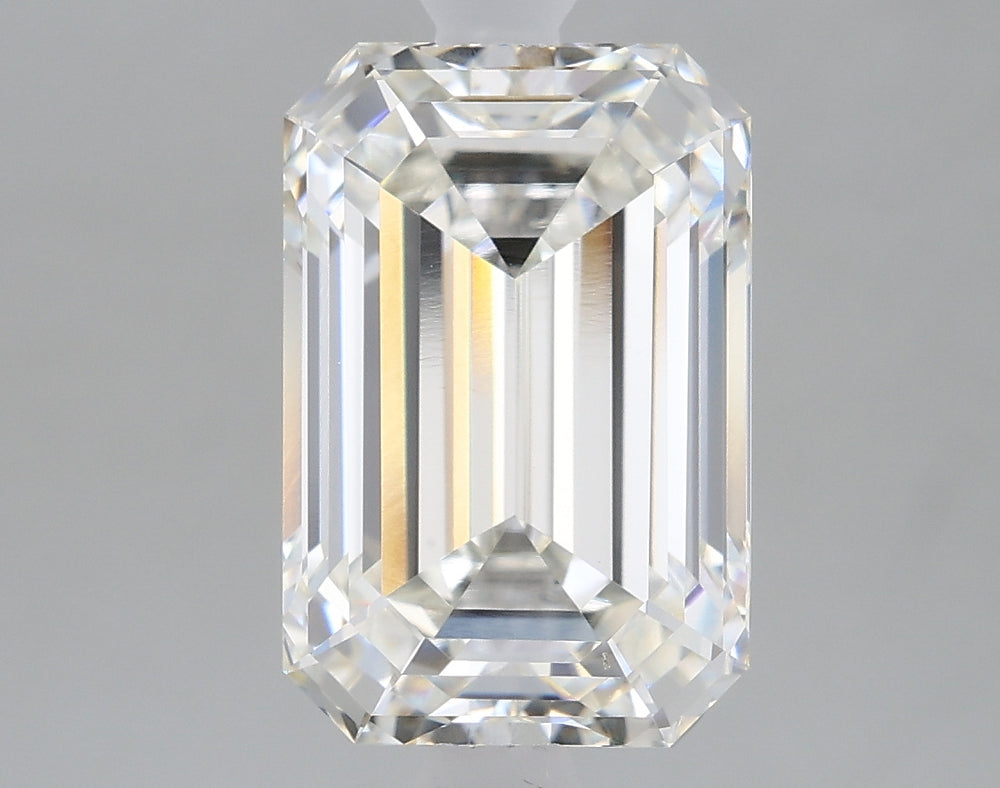 3.1 Carat Emerald Lab Diamond with  Cut Diamond in 14KT  view 1
