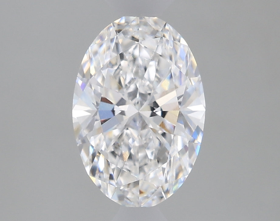 1.01 Carat Oval Lab Diamond with  Cut Diamond in 14KT  view 1
