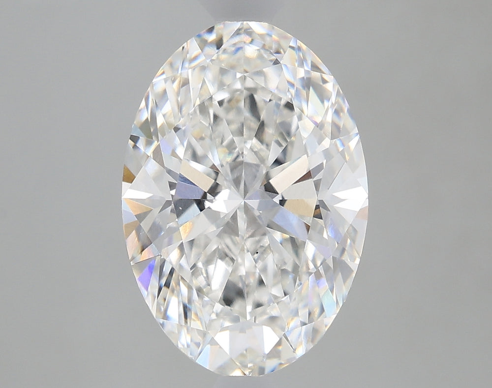 2.6 Carat Oval Lab Diamond with  Cut Diamond in 14KT  view 1

