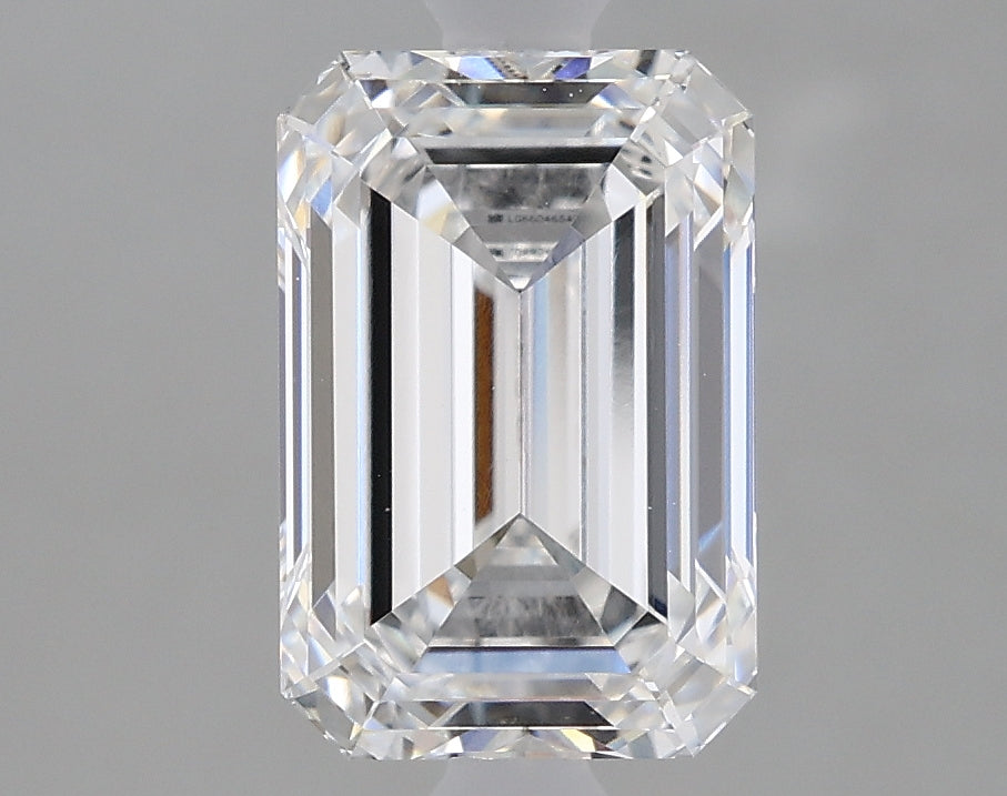 1.71 Carat Emerald Lab Diamond with  Cut Diamond in 14KT  view 1
