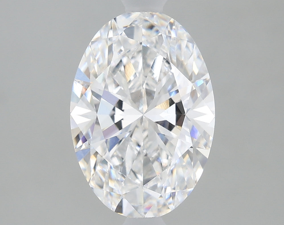 1.52 Carat Oval Lab Diamond with  Cut Diamond in 14KT  view 1
