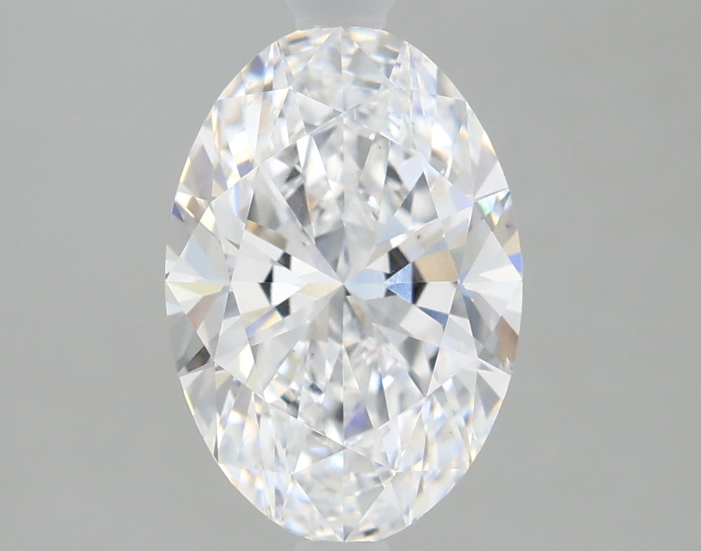 1.6 Carat Oval Lab Diamond with  Cut Diamond in 14KT  view 1

