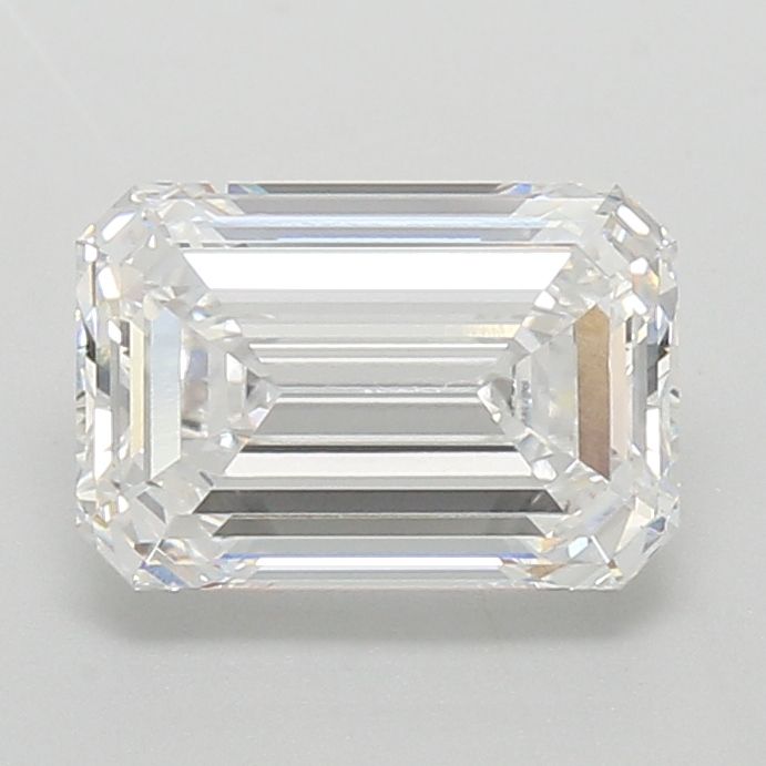 3.13 Carat Emerald Lab Diamond with  Cut Diamond in 14KT  view 1
