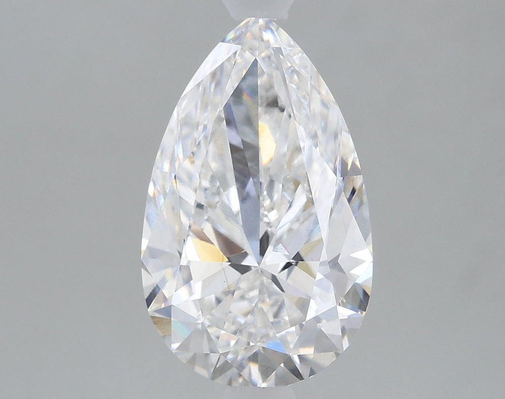 2.15 Carat Pear Lab Diamond with  Cut Diamond in 14KT  view 1
