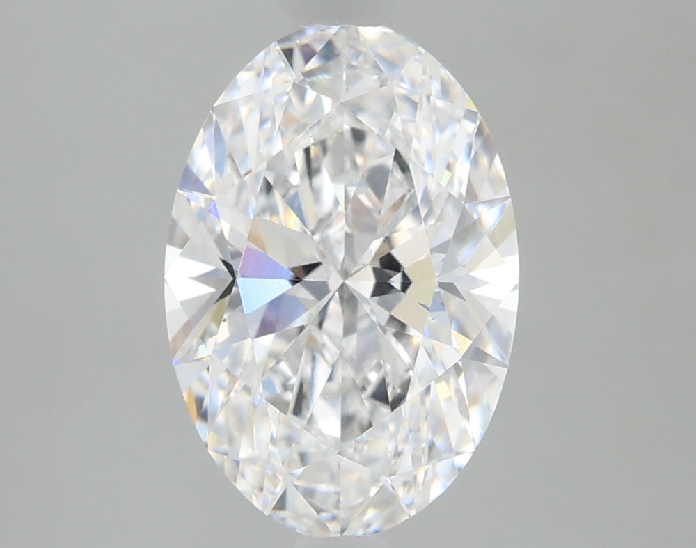 1.61 Carat Oval Lab Diamond with  Cut Diamond in 14KT  view 1
