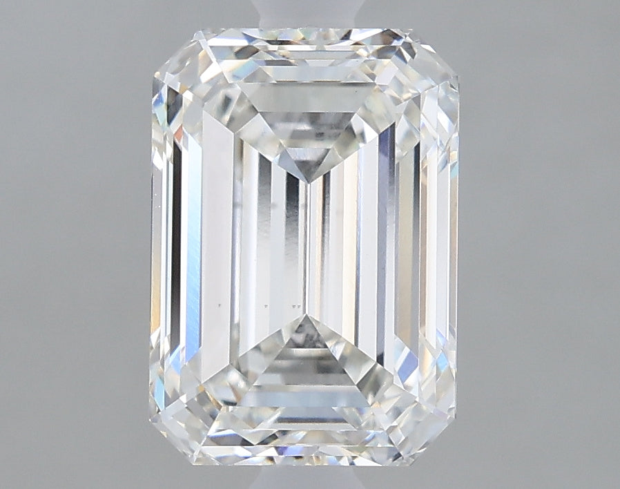 1.92 Carat Emerald Lab Diamond with  Cut Diamond in 14KT  view 1

