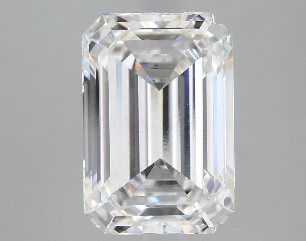 2.52 Carat Emerald Lab Diamond with  Cut Diamond in 14KT  view 1
