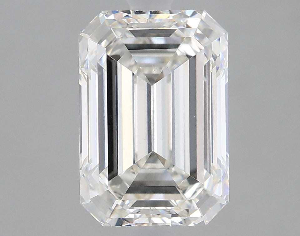 2.18 Carat Emerald Lab Diamond with  Cut Diamond in 14KT  view 1

