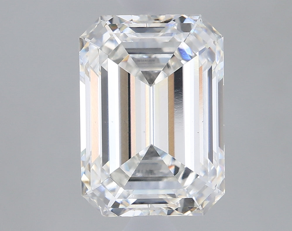2.3 Carat Emerald Lab Diamond with  Cut Diamond in 14KT  view 1
