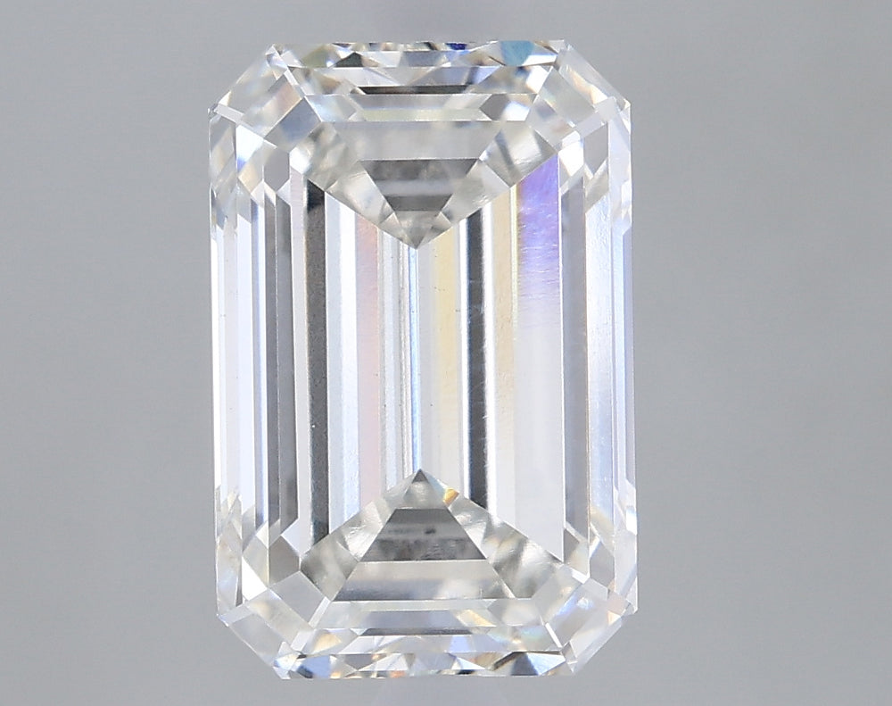 2.6 Carat Emerald Lab Diamond with  Cut Diamond in 14KT  view 1
