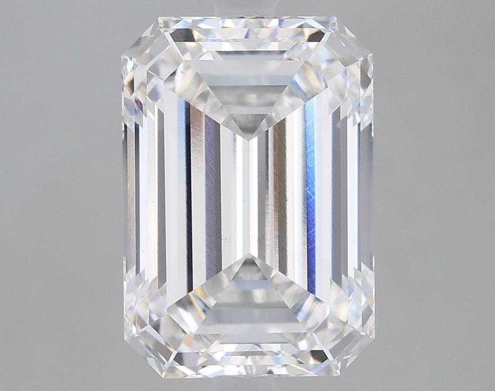 2.91 Carat Emerald Lab Diamond with  Cut Diamond in 14KT  view 1
