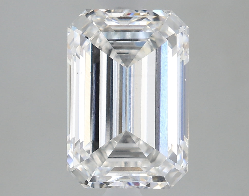 2.18 Carat Emerald Lab Diamond with  Cut Diamond in 14KT  view 1
