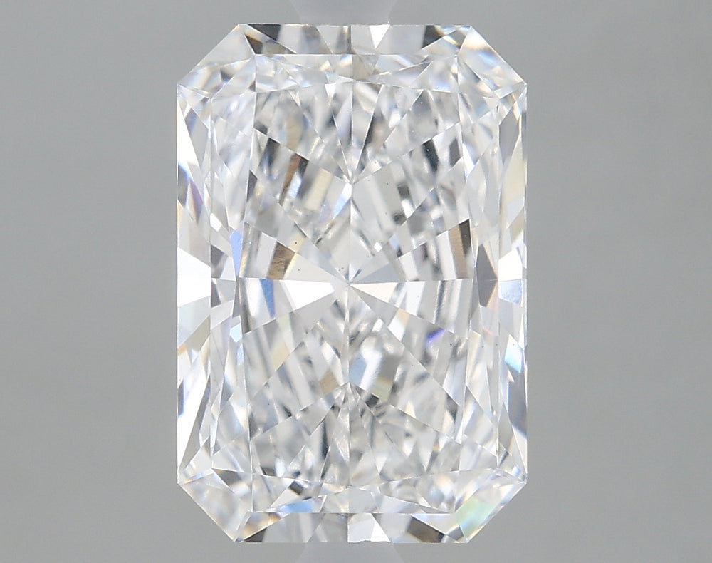 2.45 Carat Radiant Lab Diamond with  Cut Diamond in 14KT  view 1
