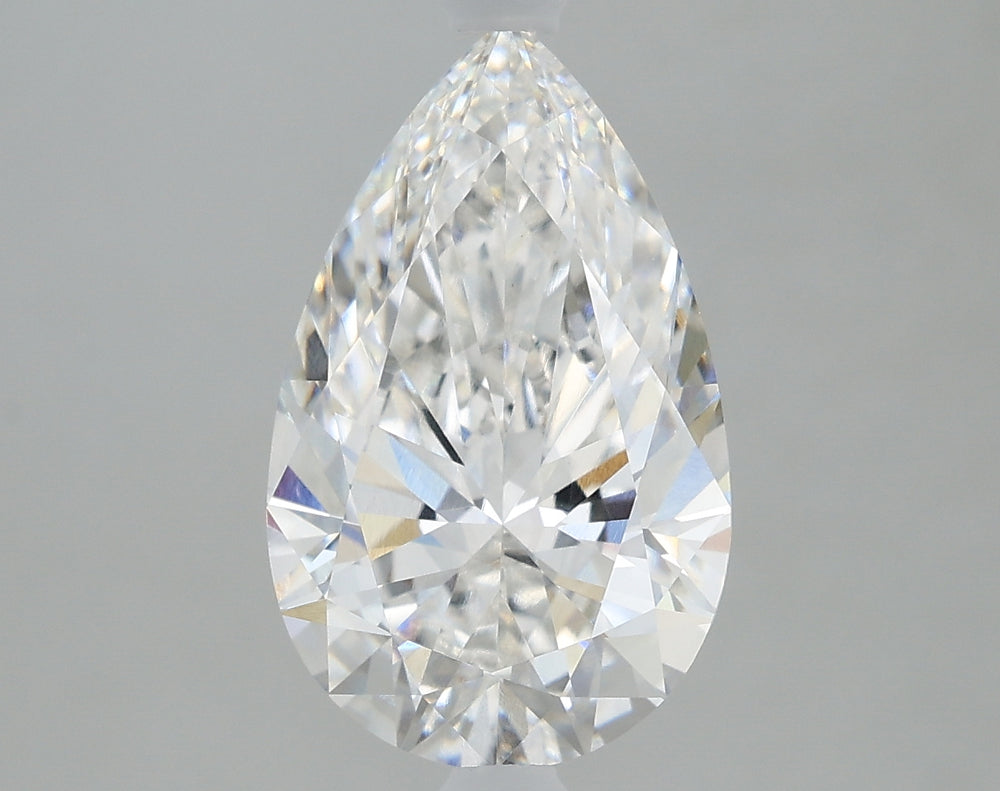 2.15 Carat Pear Lab Diamond with  Cut Diamond in 14KT  view 1
