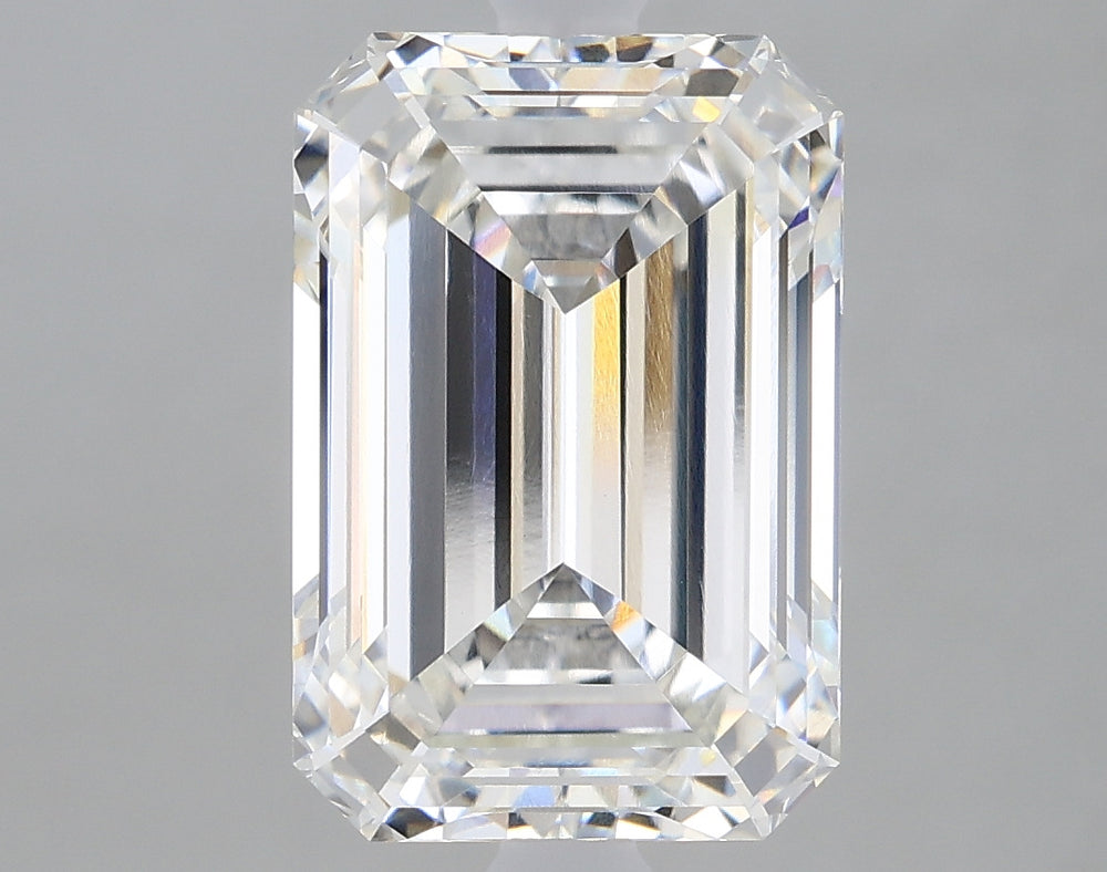 3.17 Carat Emerald Lab Diamond with  Cut Diamond in 14KT  view 1
