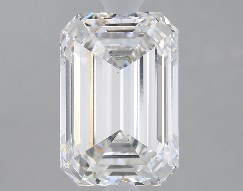 2.11 Carat Emerald Lab Diamond with  Cut Diamond in 14KT  view 1
