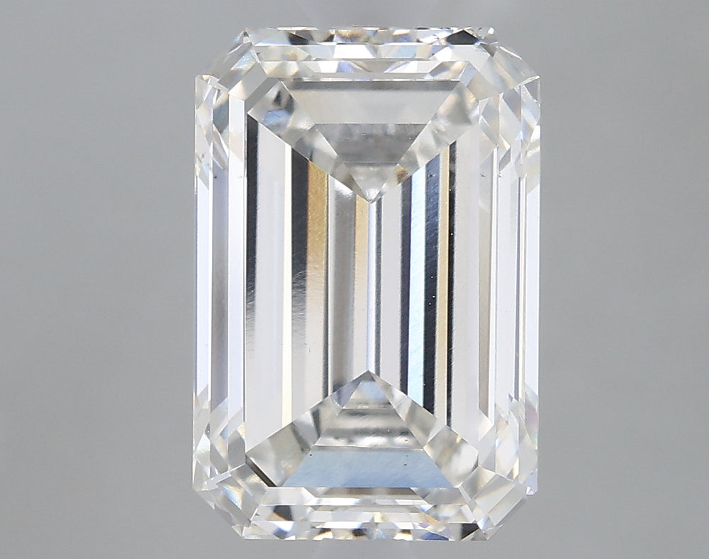 2.95 Carat Emerald Lab Diamond with  Cut Diamond in 14KT  view 1
