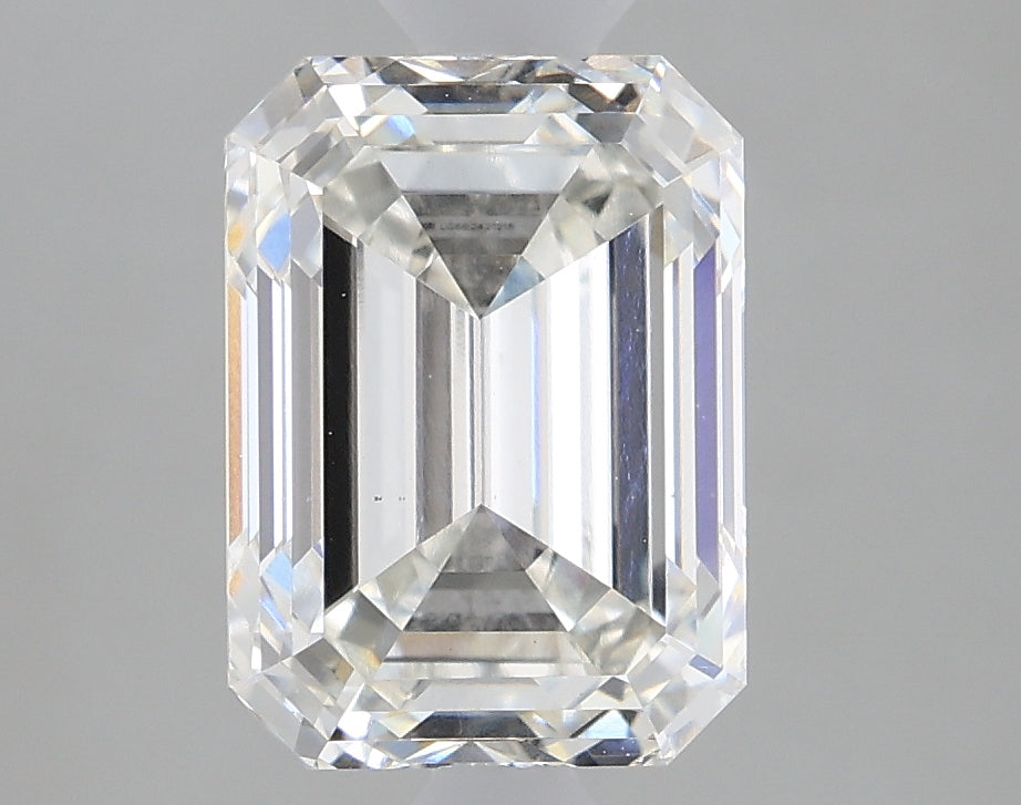 2.22 Carat Emerald Lab Diamond with  Cut Diamond in 14KT  view 1
