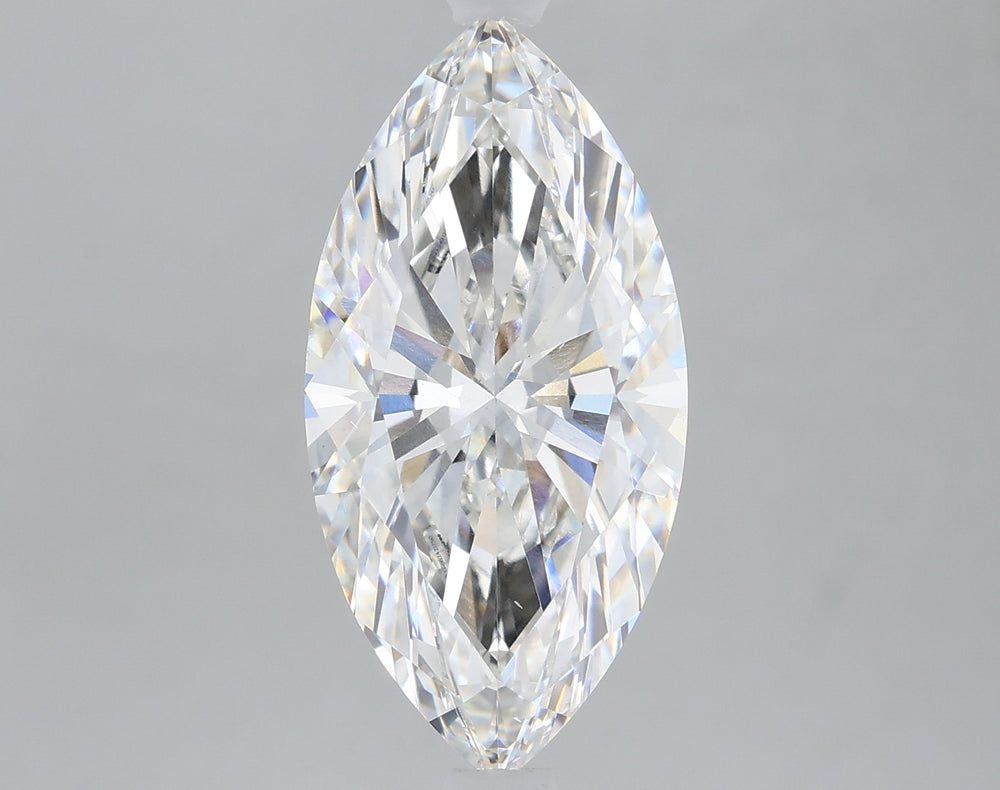 2.87 Carat Marquise Lab Diamond with  Cut Diamond in 14KT  view 1

