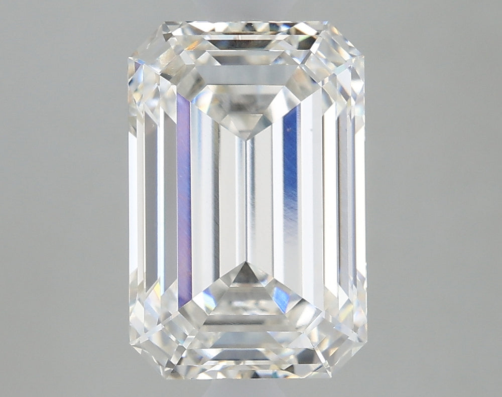 2.72 Carat Emerald Lab Diamond with  Cut Diamond in 14KT  view 1
