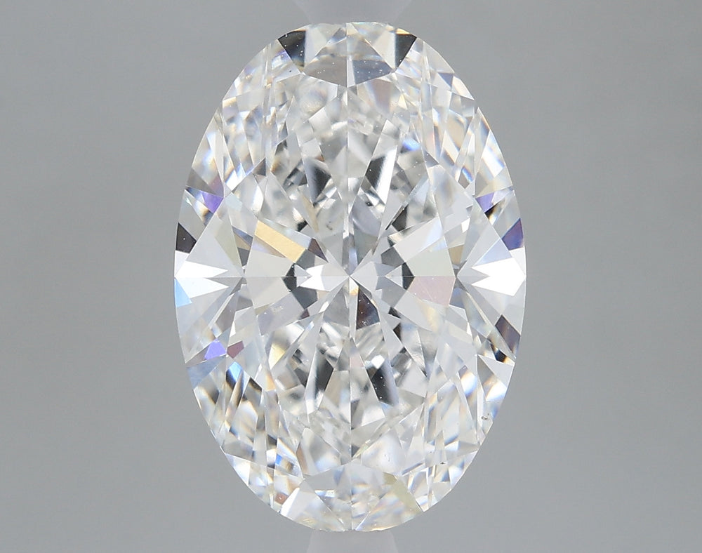 3.12 Carat Oval Lab Diamond with  Cut Diamond in 14KT  view 1
